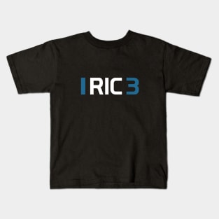 RIC 3 Design - White Text Kids T-Shirt